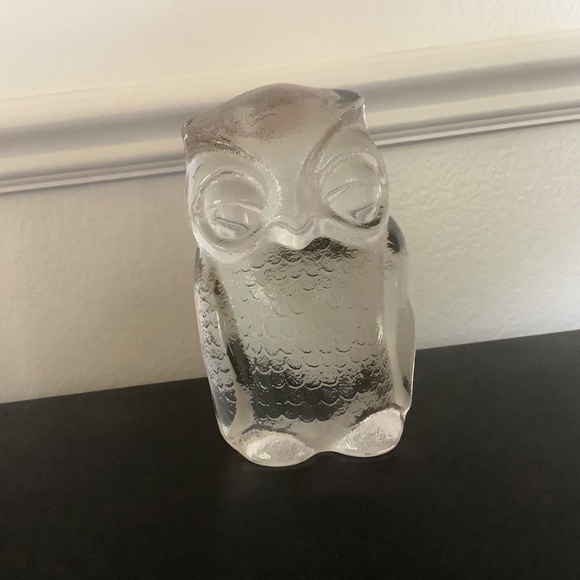 Nachtmann Riedel Bavarian Crystal 4" Owl Paperweight Clear Vintage - Picture 3 of 10